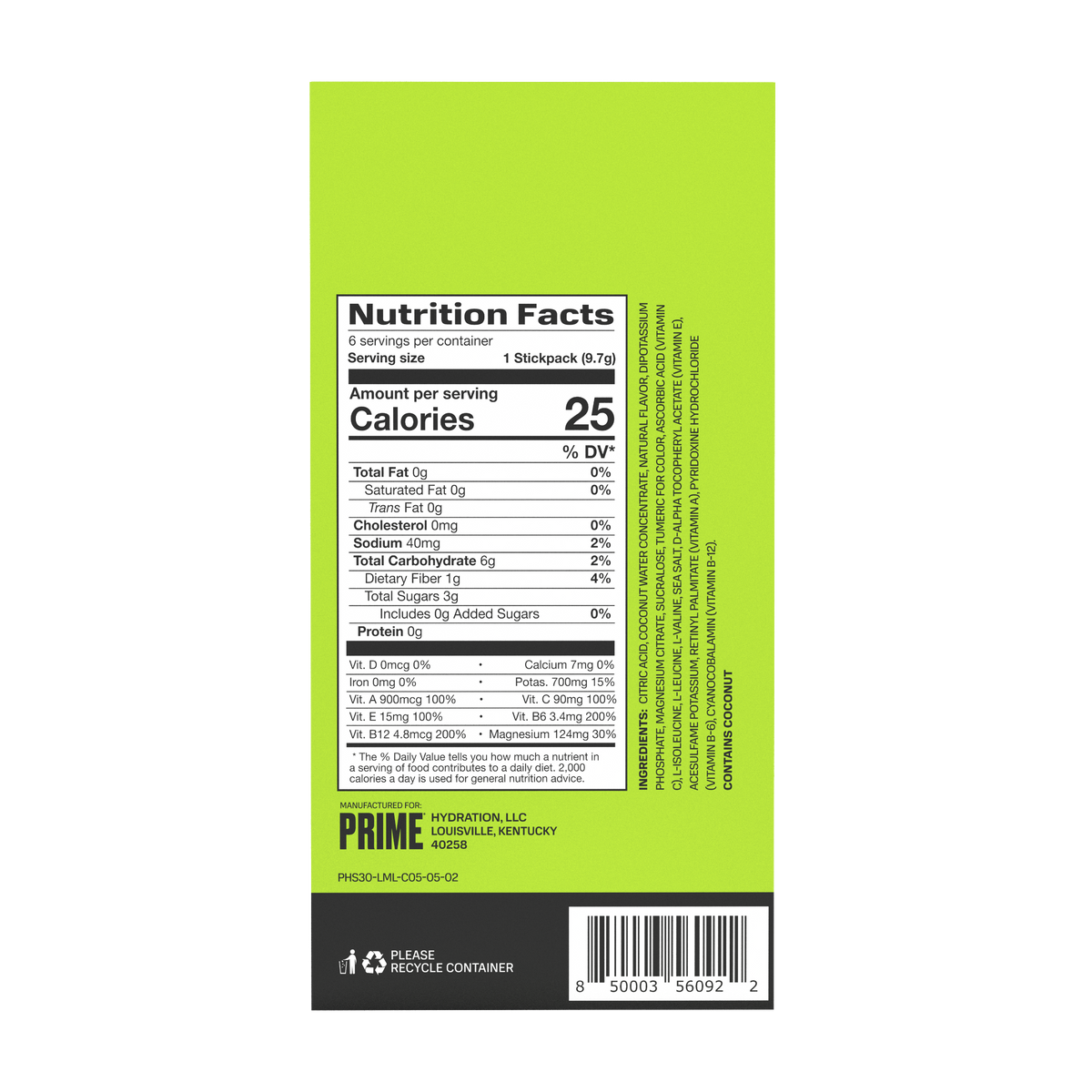 Hydration+ Sticks - Lemon Lime